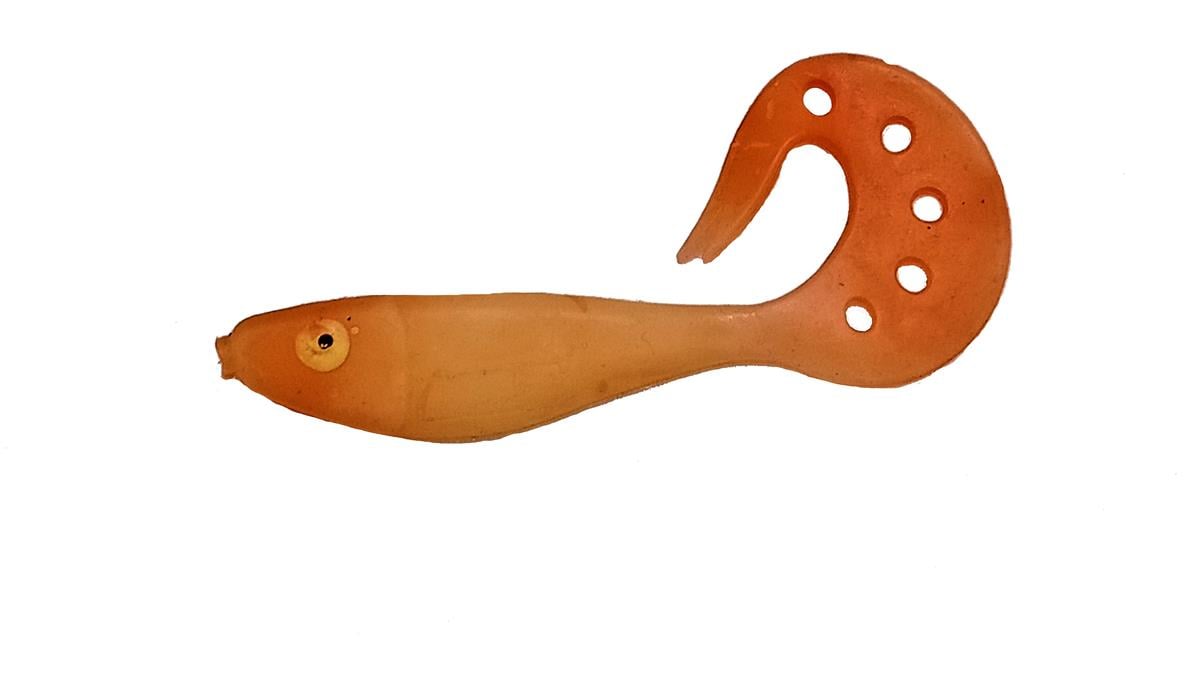 Muhtelif 8 cm Turuncu Orak Kuyruk Silikon Balık