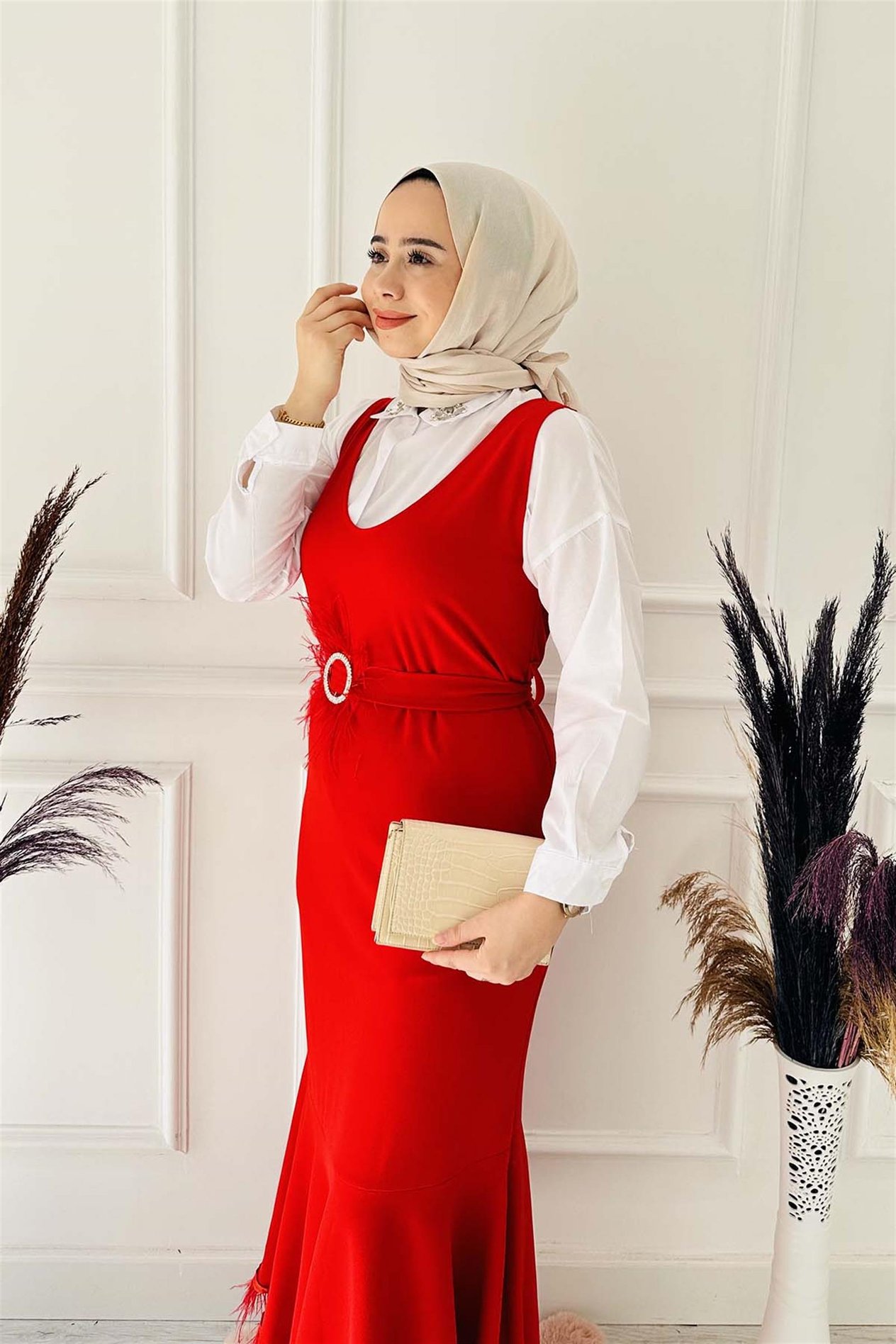 Altı Püsküllü Jille 1029 Kirmizi