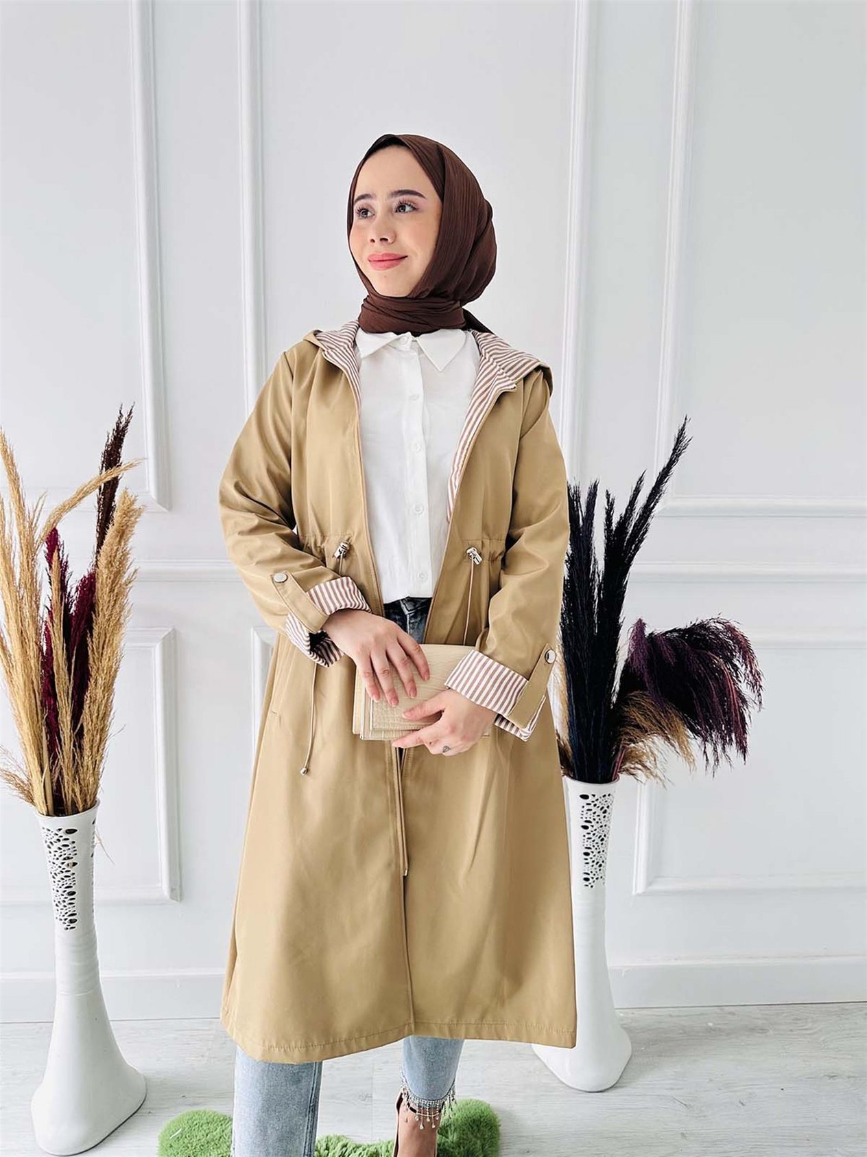 Fermuarlı Trenc Kot 2005 Camel