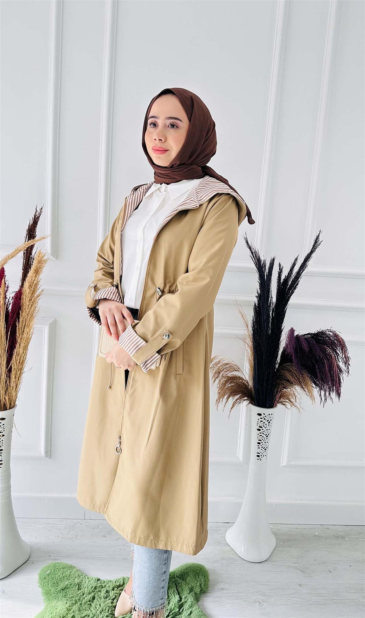Fermuarlı Trenc Kot 2005 Camel