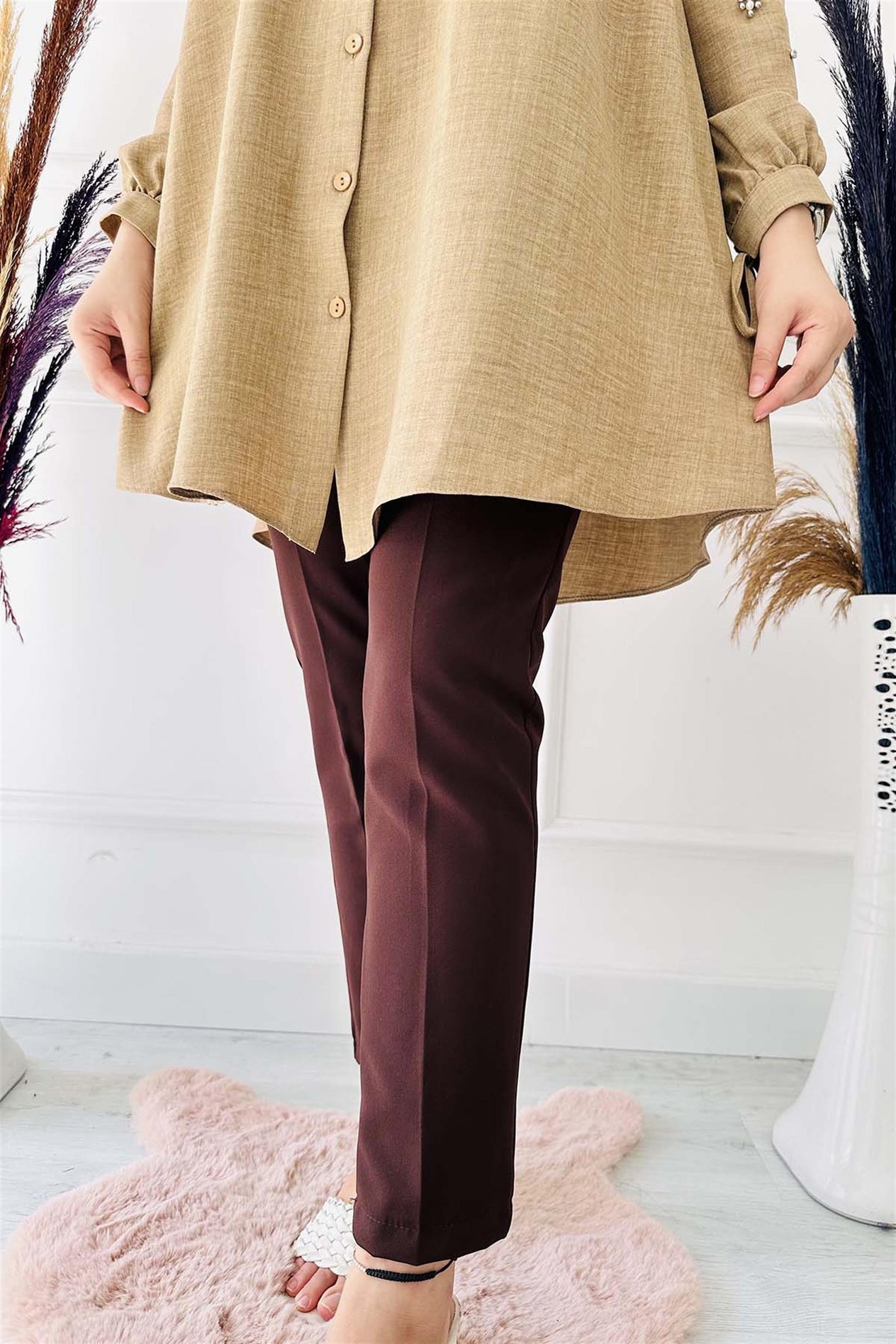 Gamzem Pantolon 552 Kahve
