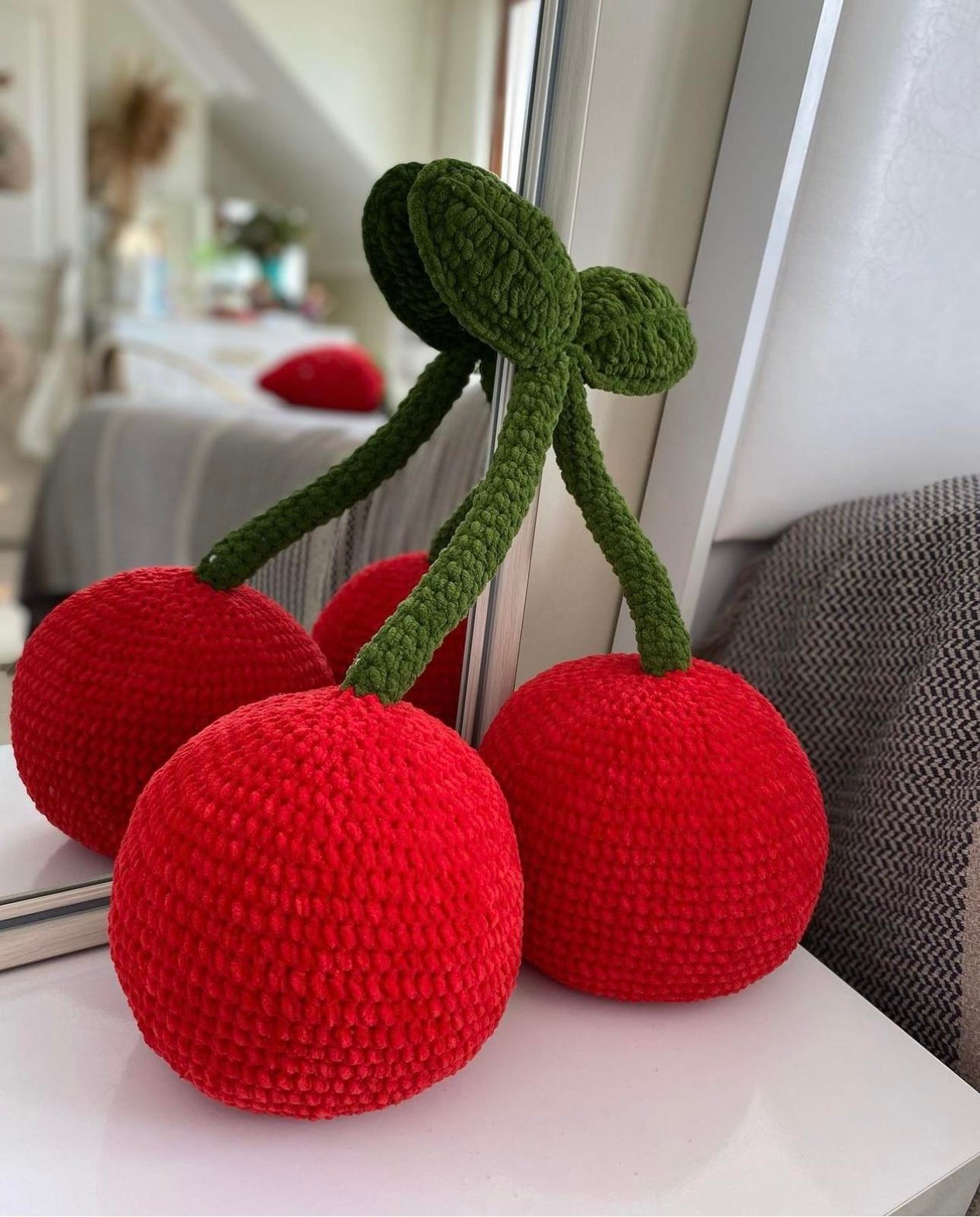 Cherry Plush Pillow