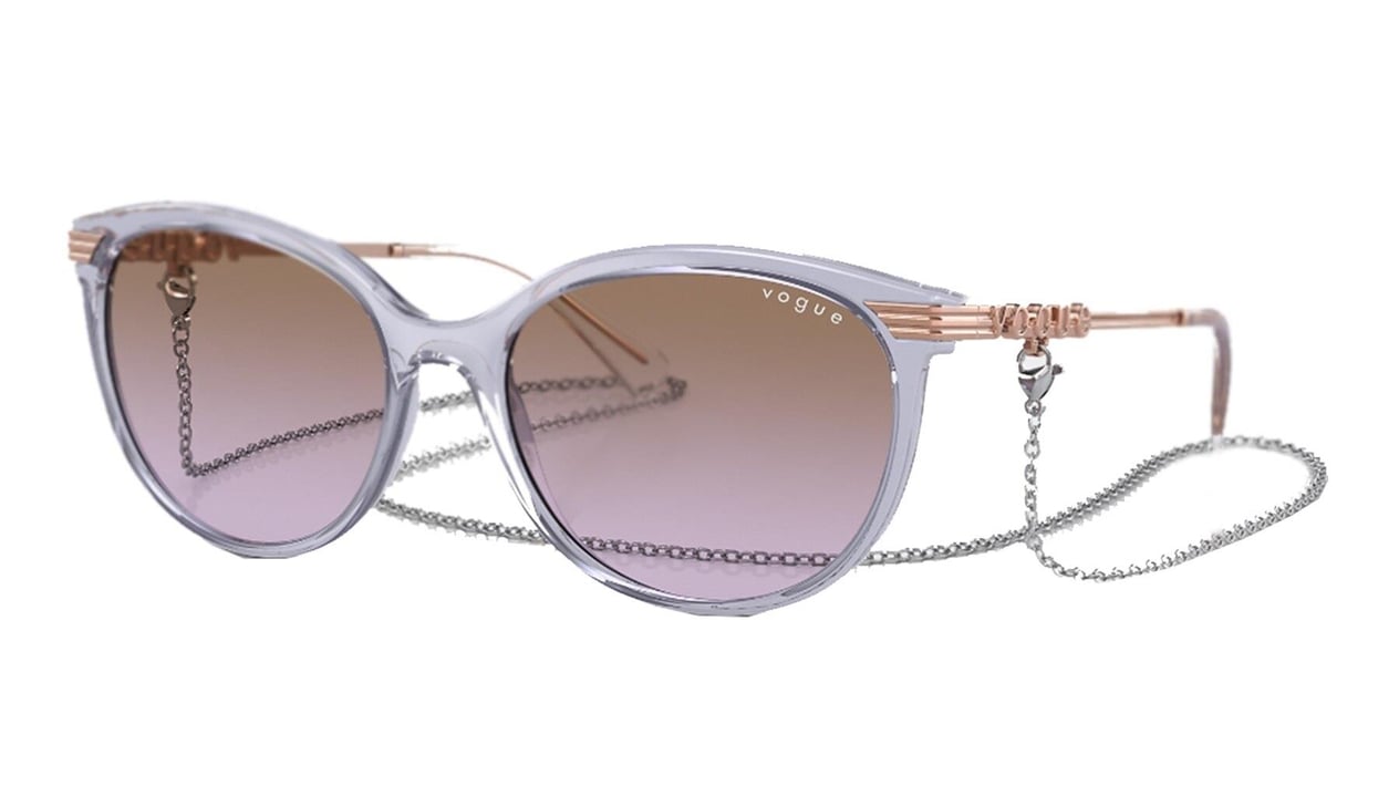 Vogue 5460S 292568 56 Kadın Mor Yuvarlak Çerçeve Güneş Gözlüğü  56