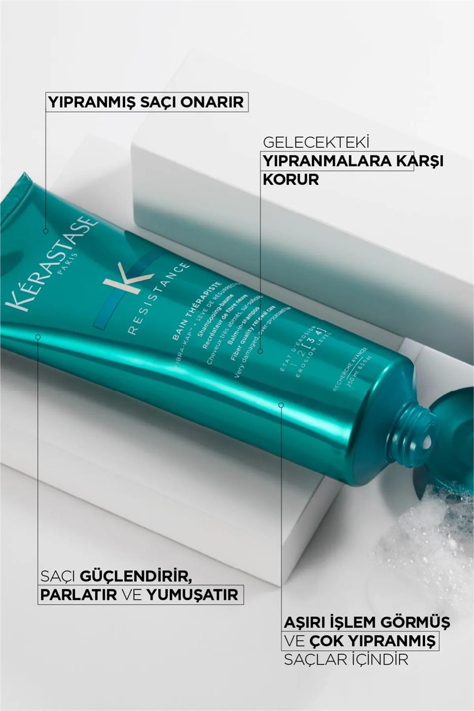 Kerastase Resistance Therapist Bain Thérapiste Çok Yıpranmış Ve Aşırı Işlem Görmüş Saçlar Için Onarıcı