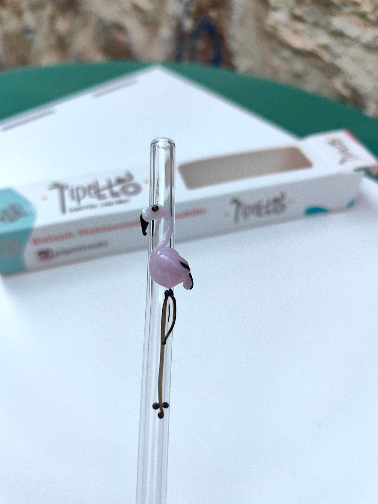 Flamingo Figürlü Cam Pipetler