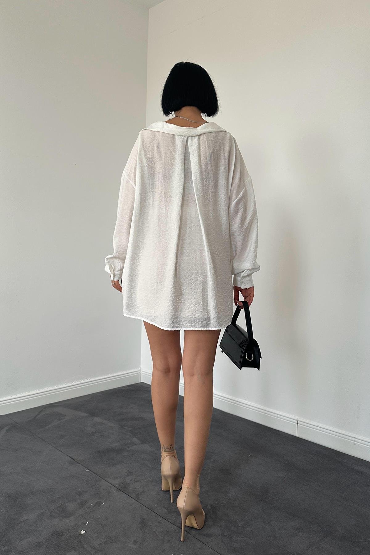 White Single Pocket Free Size Cruz Shirt