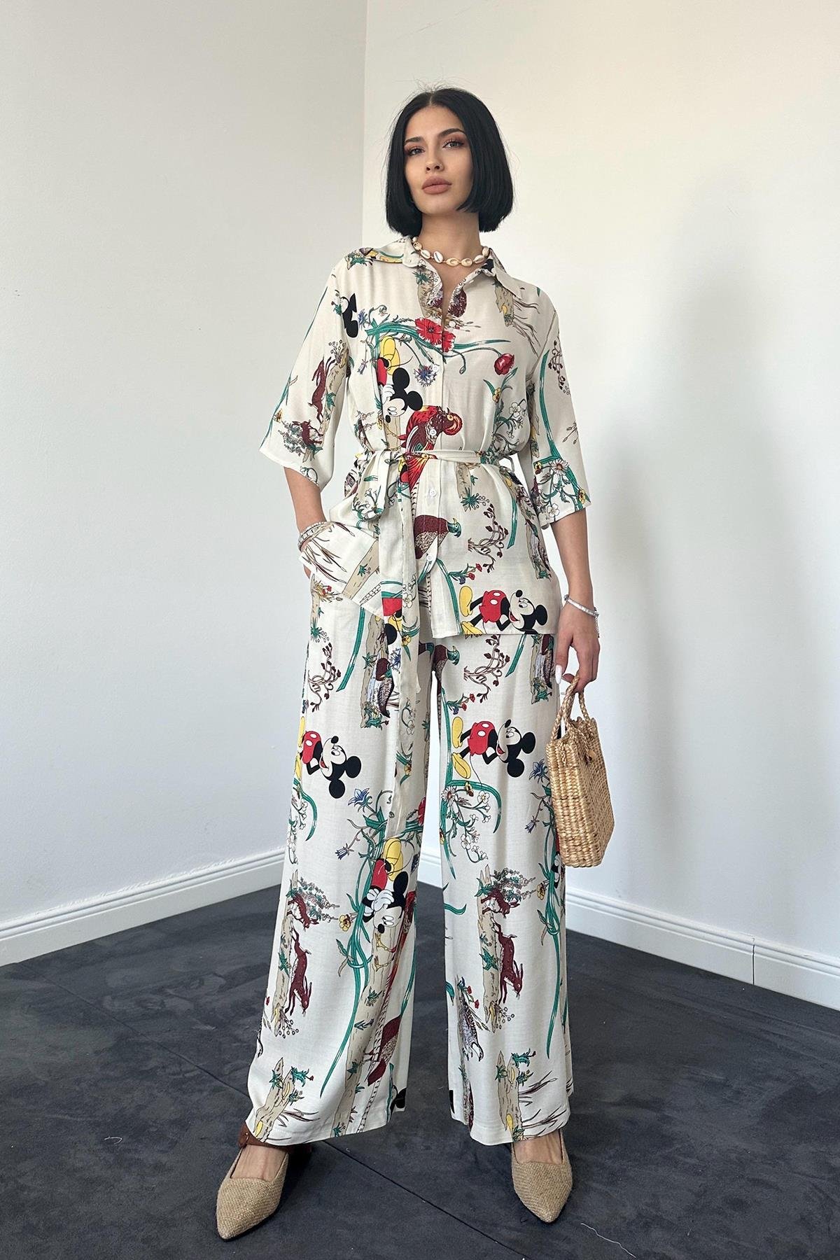 Patterned Patterned Viscose Suit