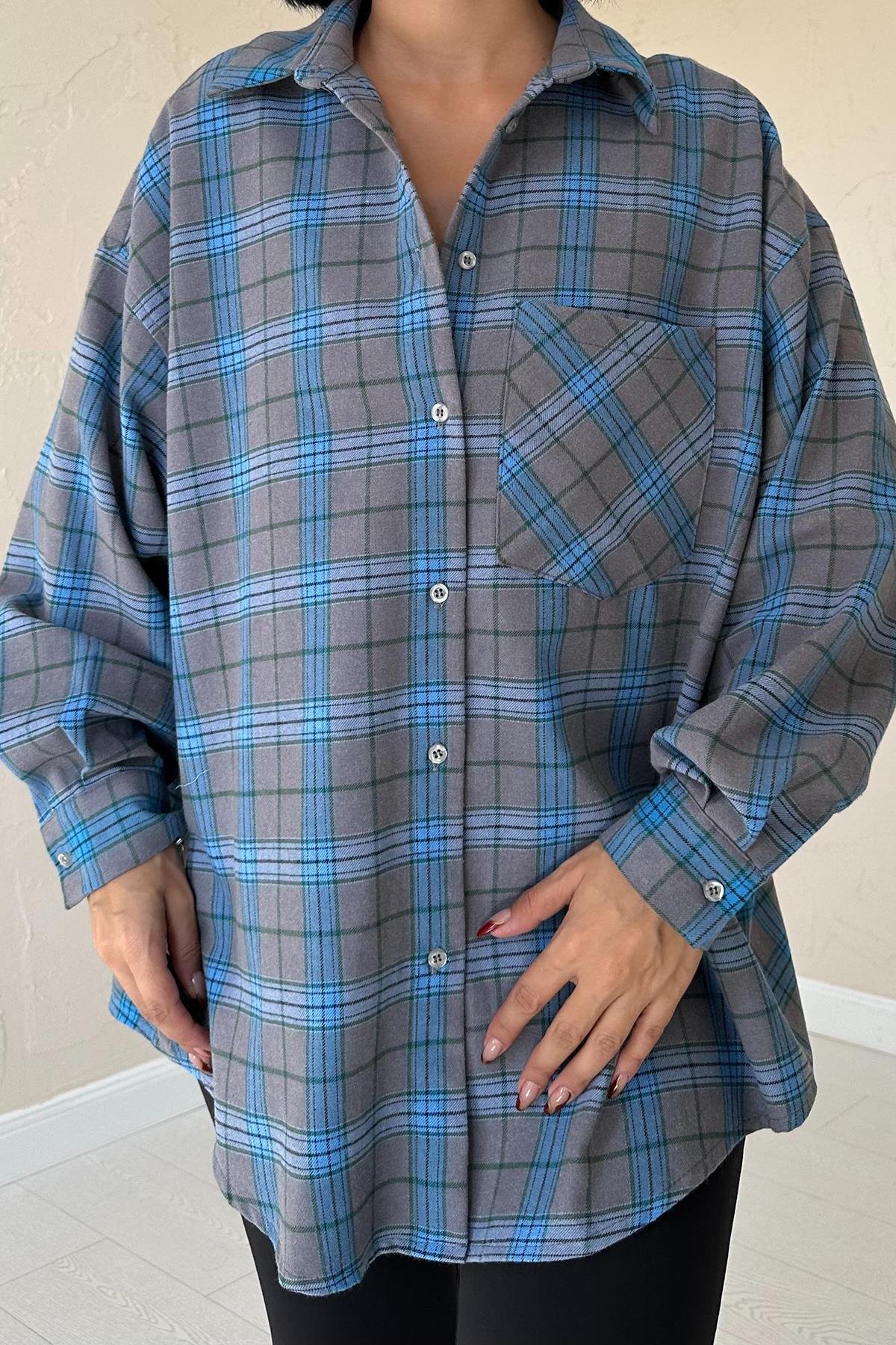 Wholesale Grey Plaid Shirt