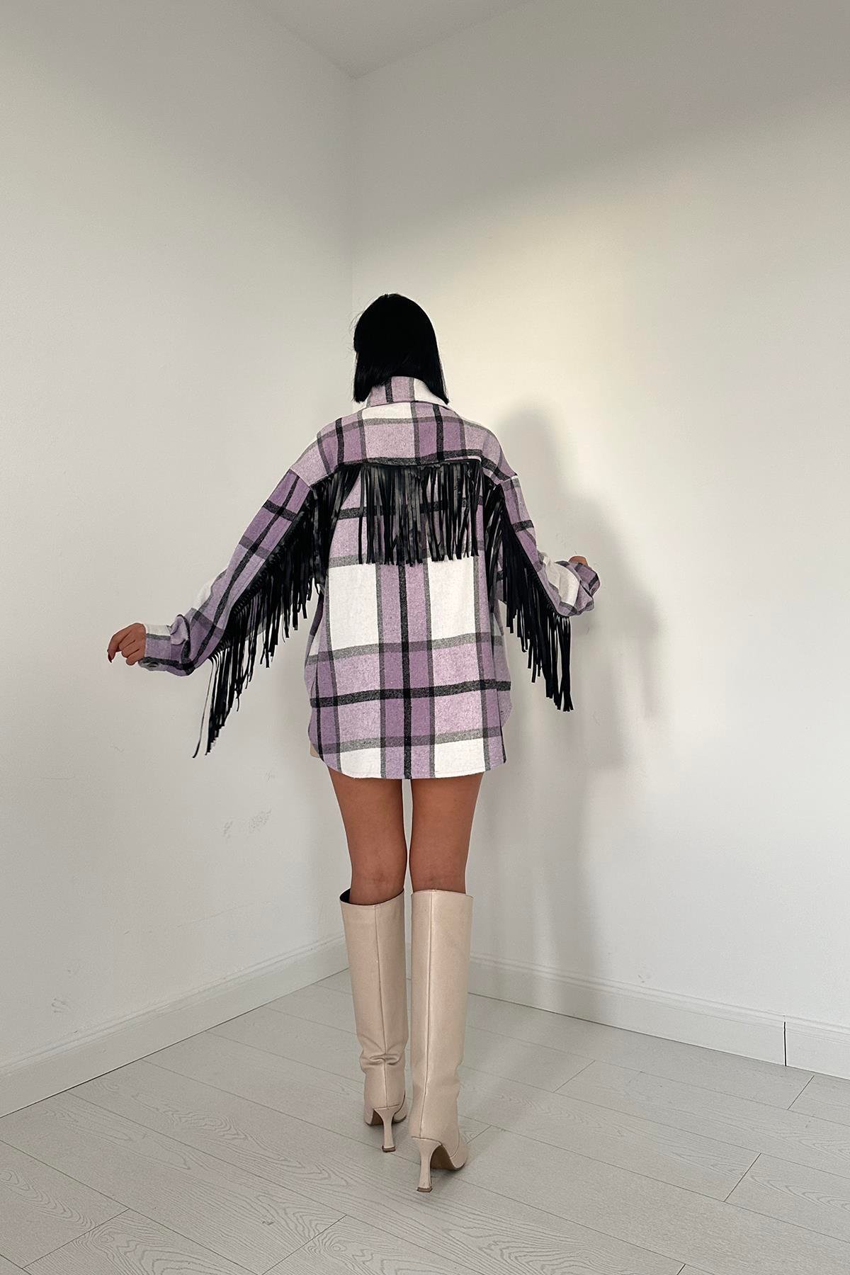 Wholesale Lilac Back Tassel Shirt
