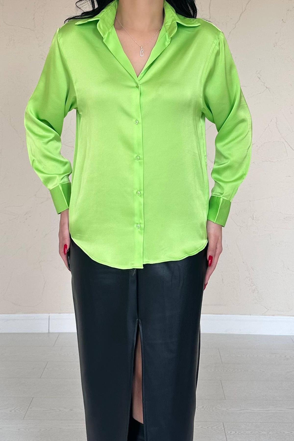 Wholesale Neon Satin Shirt