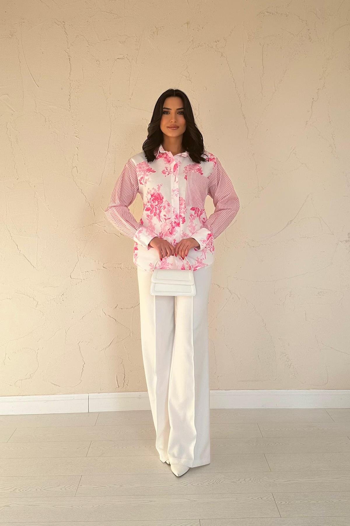 Wholesale Pink Garnish Shirt