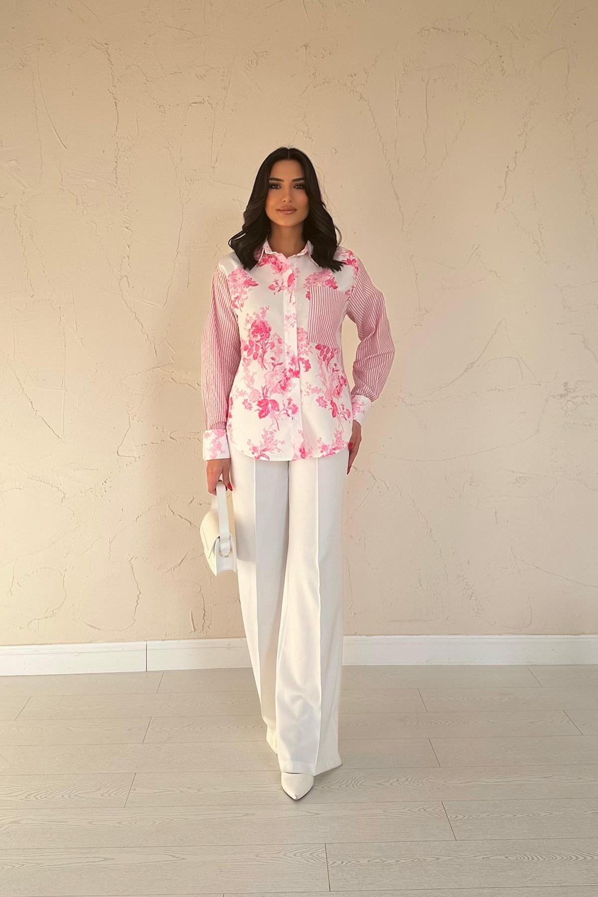 Wholesale Pink Garnish Shirt