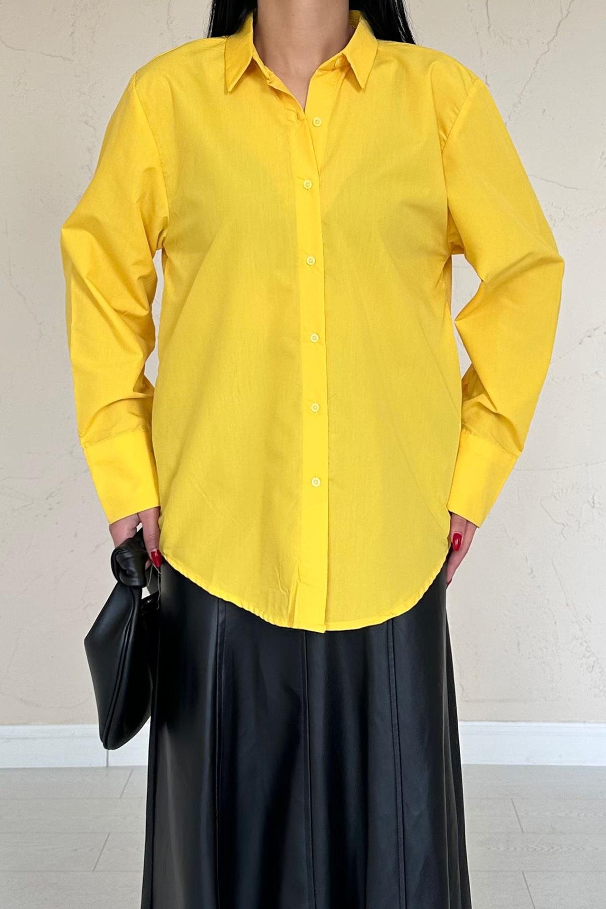 Wholesale Yellow Poplin Shirt