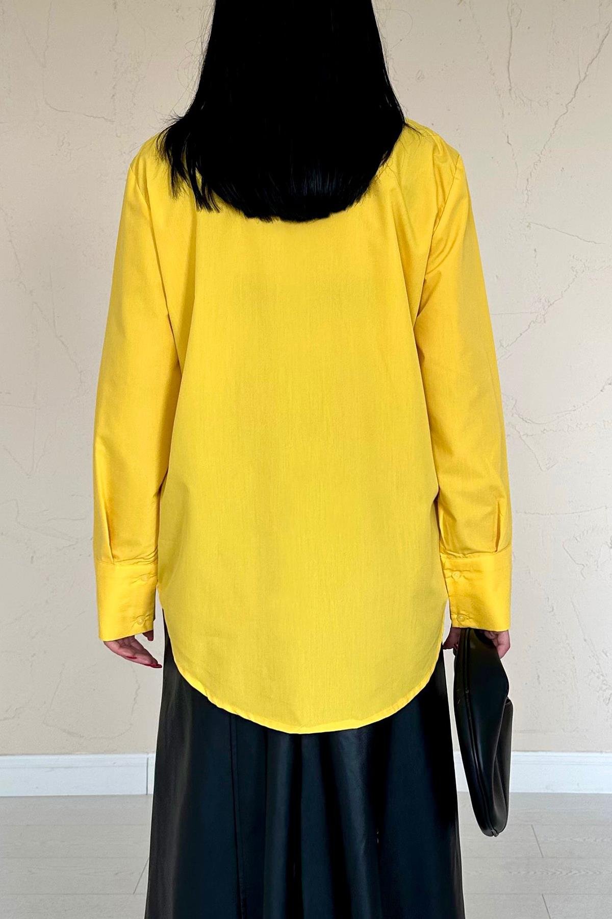 Wholesale Yellow Poplin Shirt