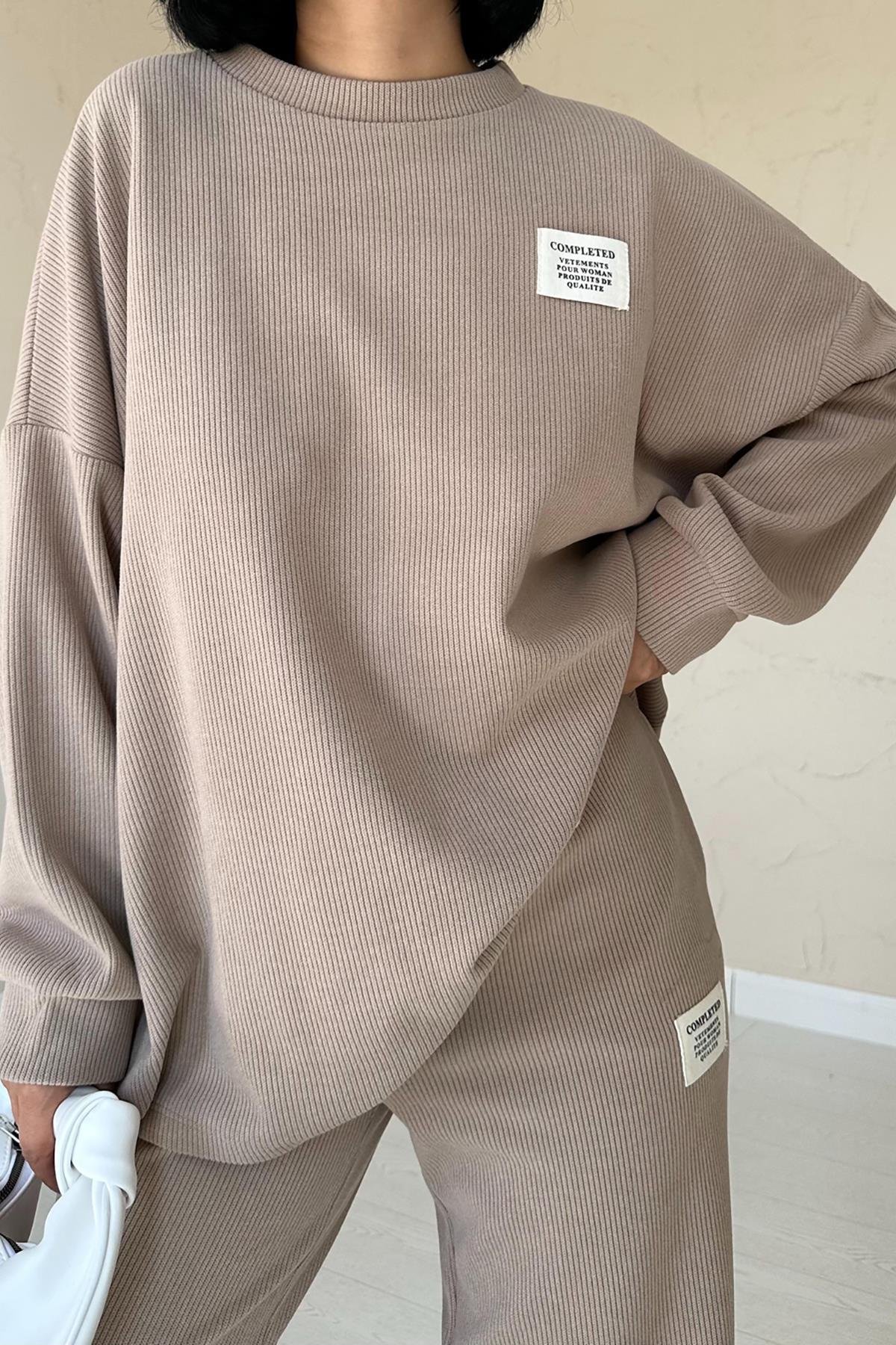 Wholesale Mink Classic Corduroy Sweater and Trouser Set