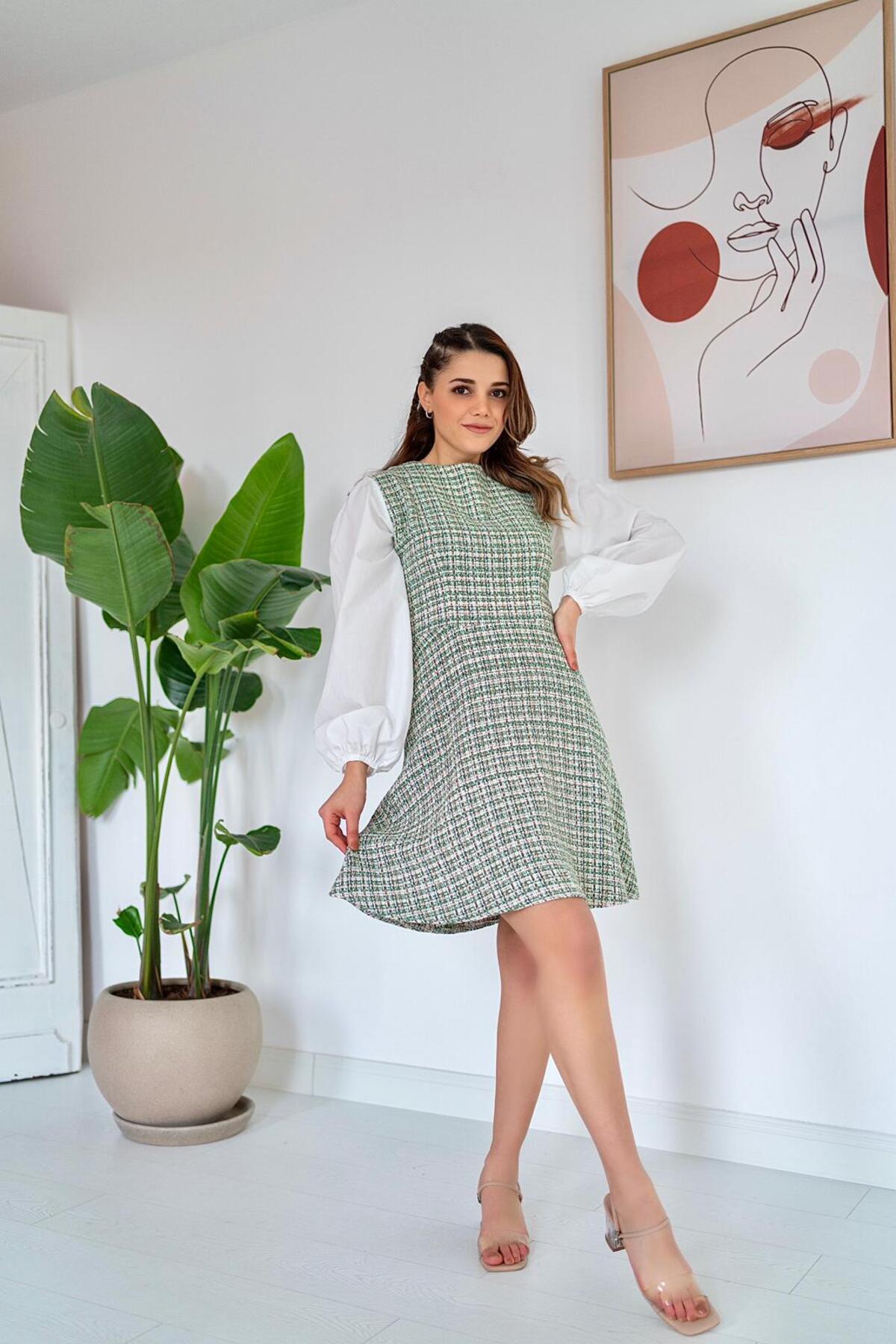 Green Patterned Dress