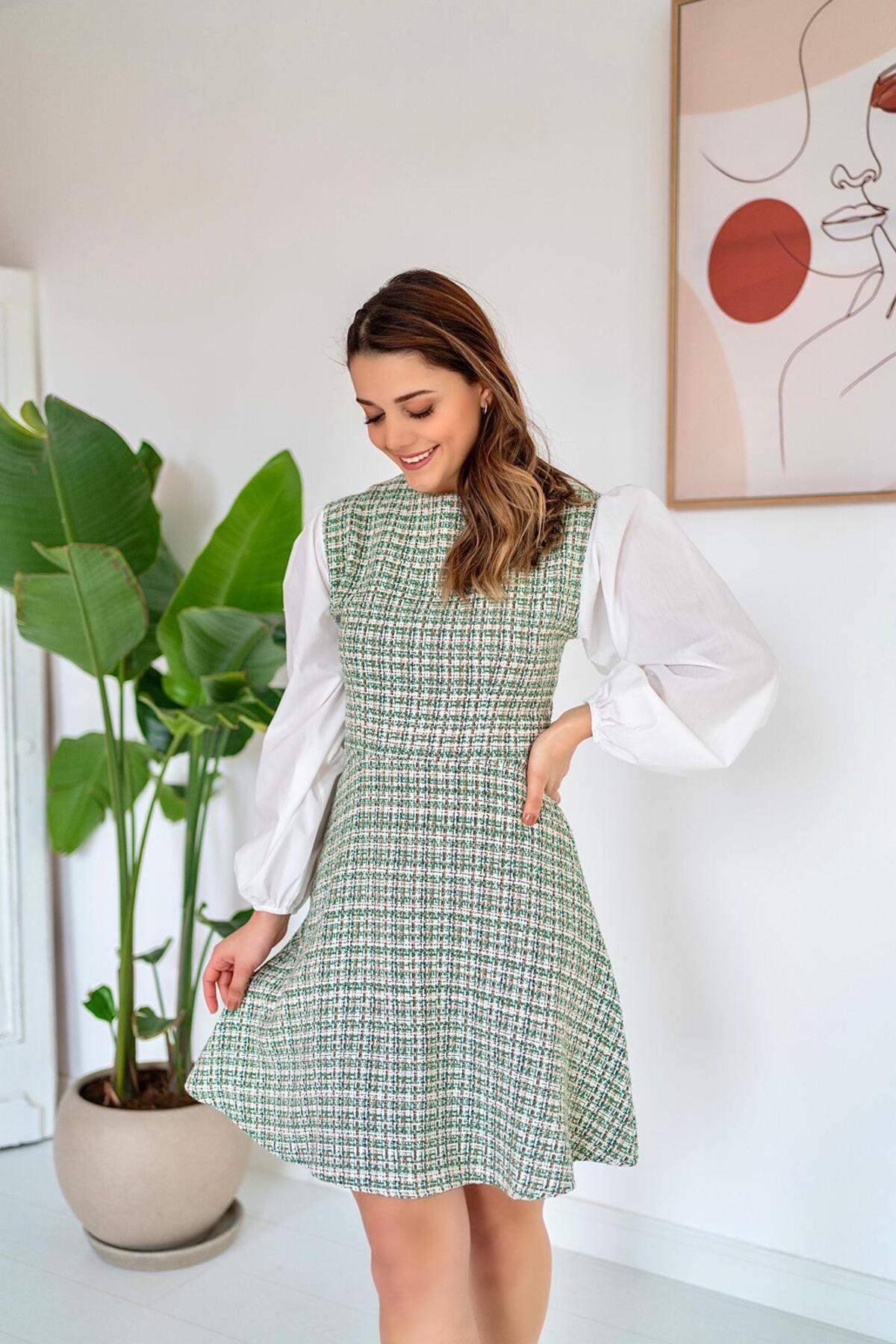 Green Patterned Dress