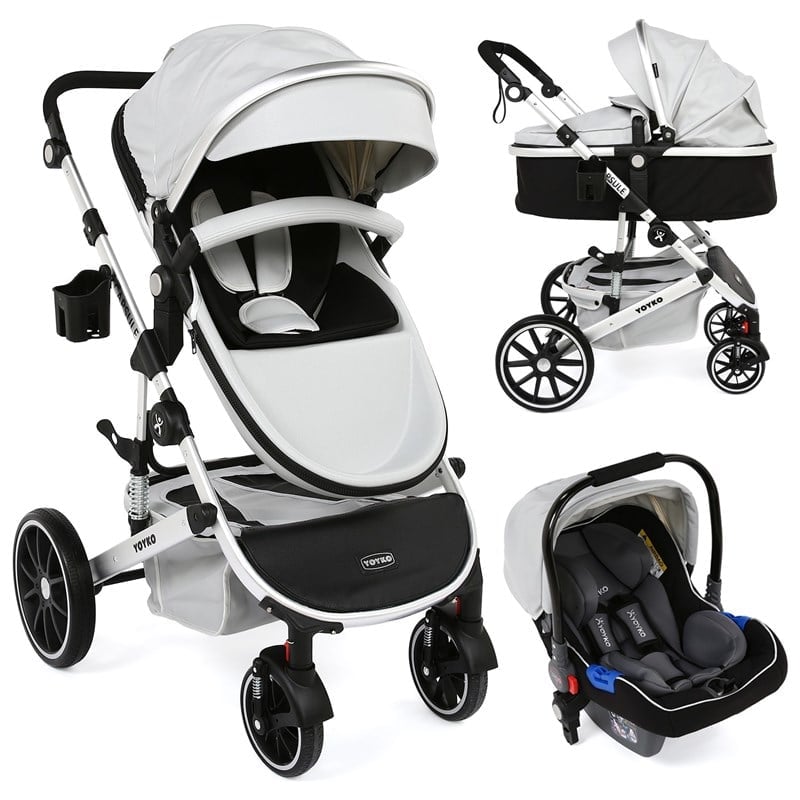 Yoyko Capsule Egg Travel Seyahat Sistem Bebek Arabası Gri Silver