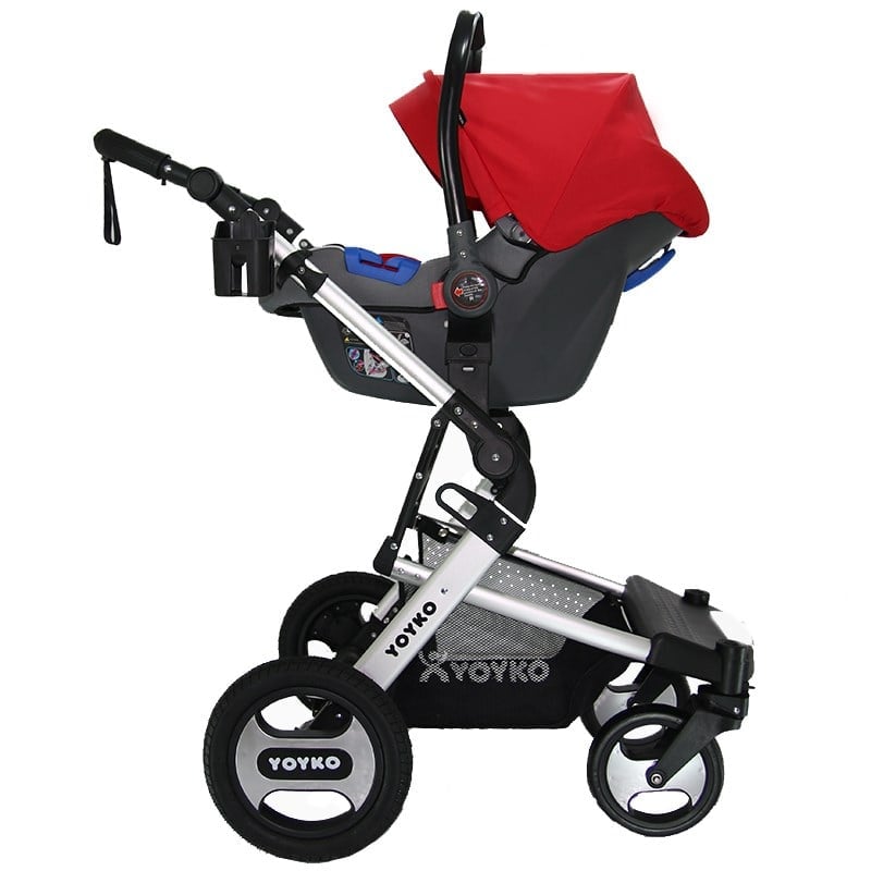 Yoyko Elegance Travel Sistem Bebek Arabası 3 in 1 Kırmızı Silver