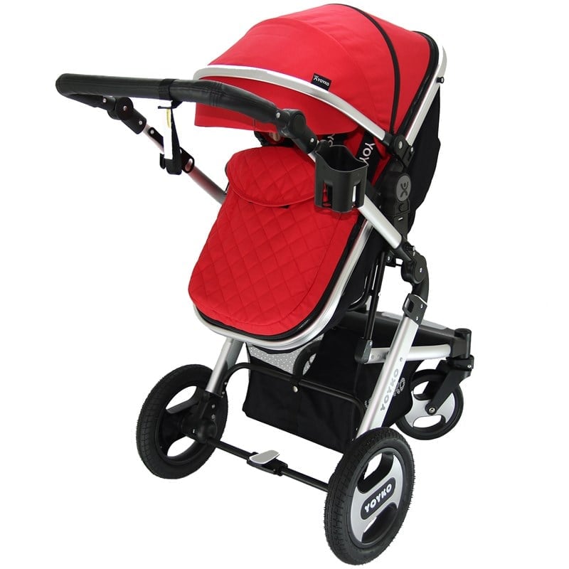 Yoyko Elegance Travel Sistem Bebek Arabası 3 in 1 Kırmızı Silver