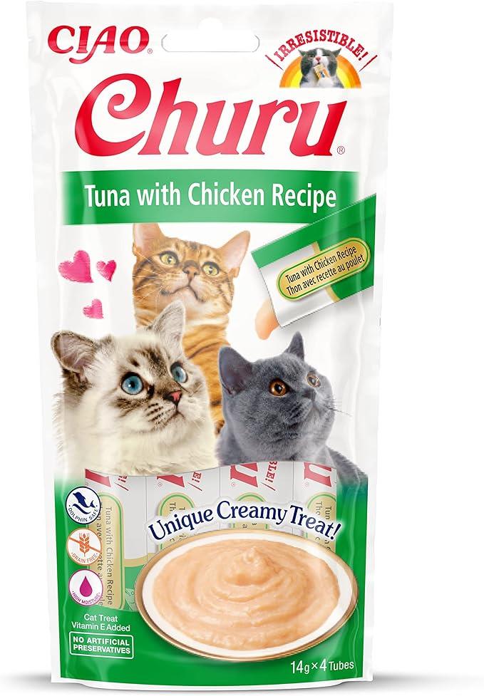 Ciao Churu Cream Tuna and Chicken Cat Treat Cream 4 x 14 Gr
