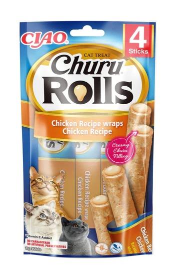 Ciao Churu Rolls Sticks Tavuk Sargılı Kedi Ödül Maması 4 x 10 Gr