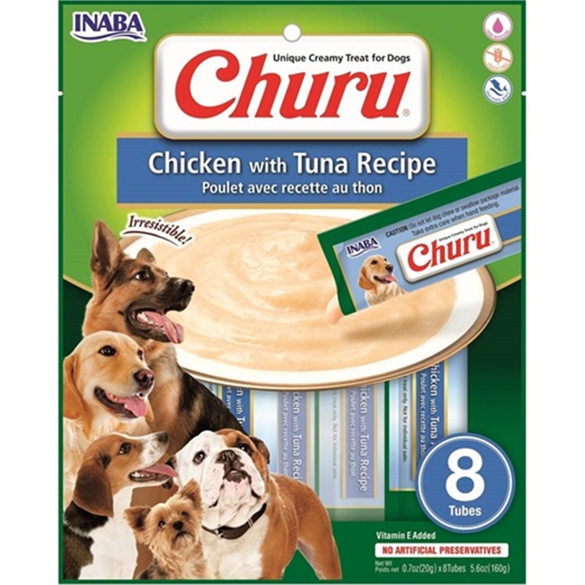 Ciao Churu Ton Balıklı ve Tavuklu Tamamlayacı Köpek Ödül Maması 8 x 20 Gr
