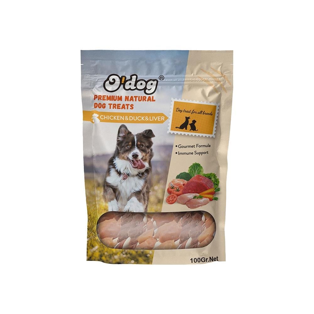 O Dog Chicken, Duck, Liver Stick Dog Treat 100 Gr