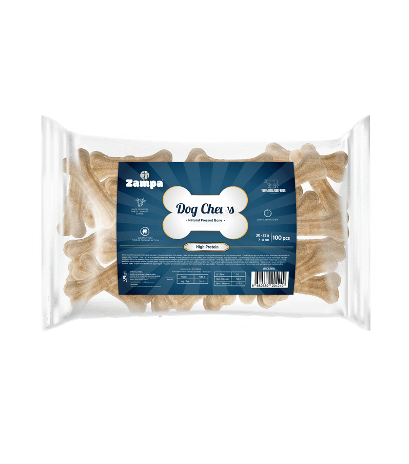 Zampa Natürel Press Kemik Köpek Ödülü 100 lü 20-25g