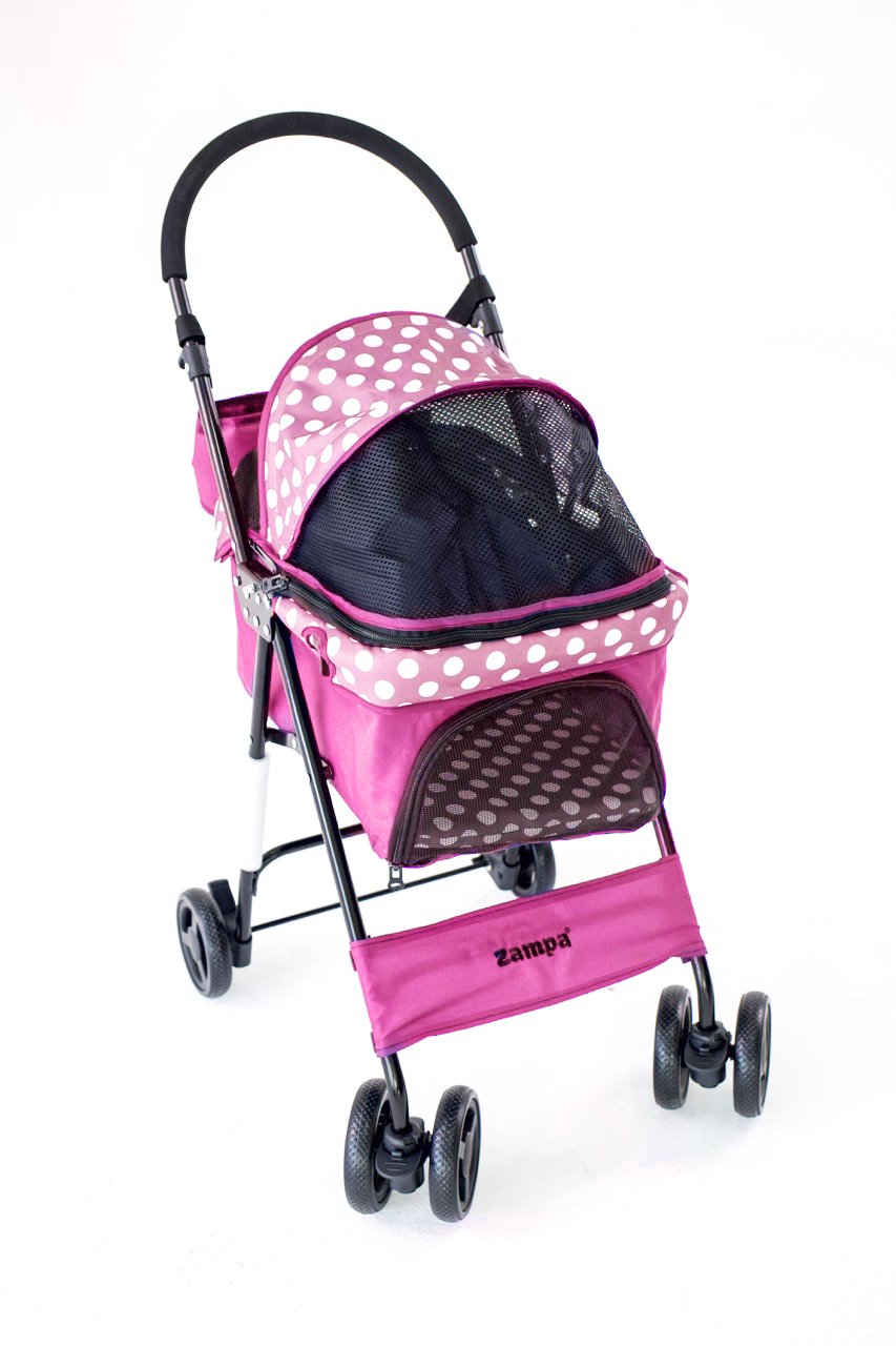 Zampa Perez Cat & Dog Stroller Pink, 42x63x89cm