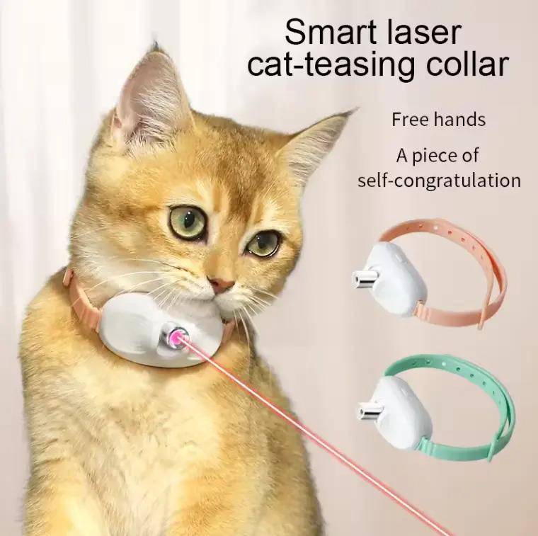 Zampa Şarjlı Lazerli Kedi Tasması 10 cm, Pembe, Yeşil