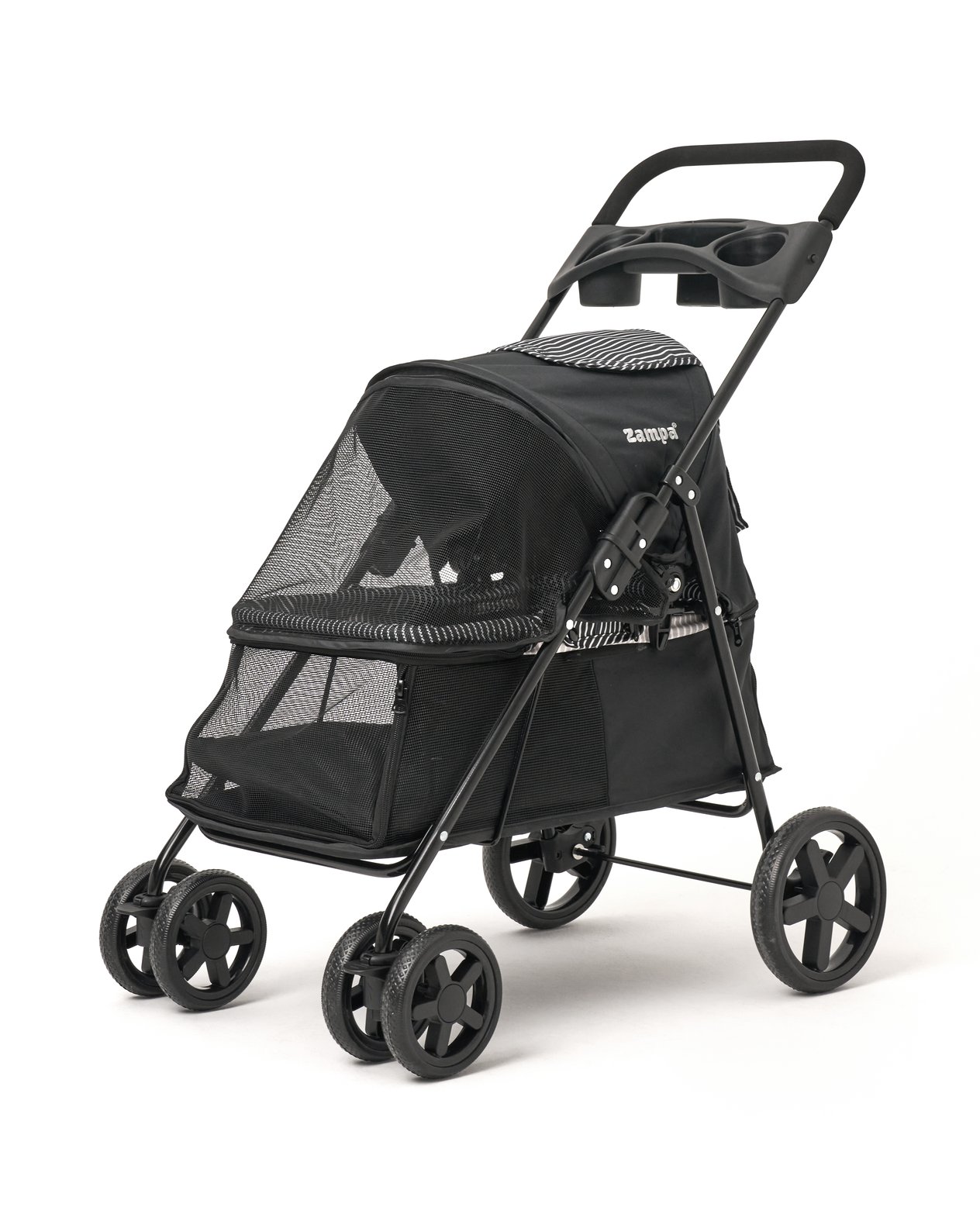 Zampa Tourist Cat & Dog Stroller Black, 46x85x91.5cm