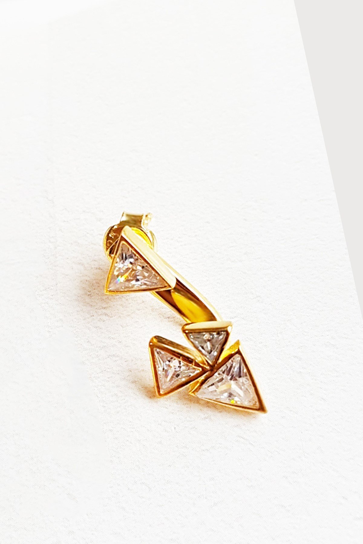 TEKLİ TRIANGLE FALL GÜMÜŞ KÜPE