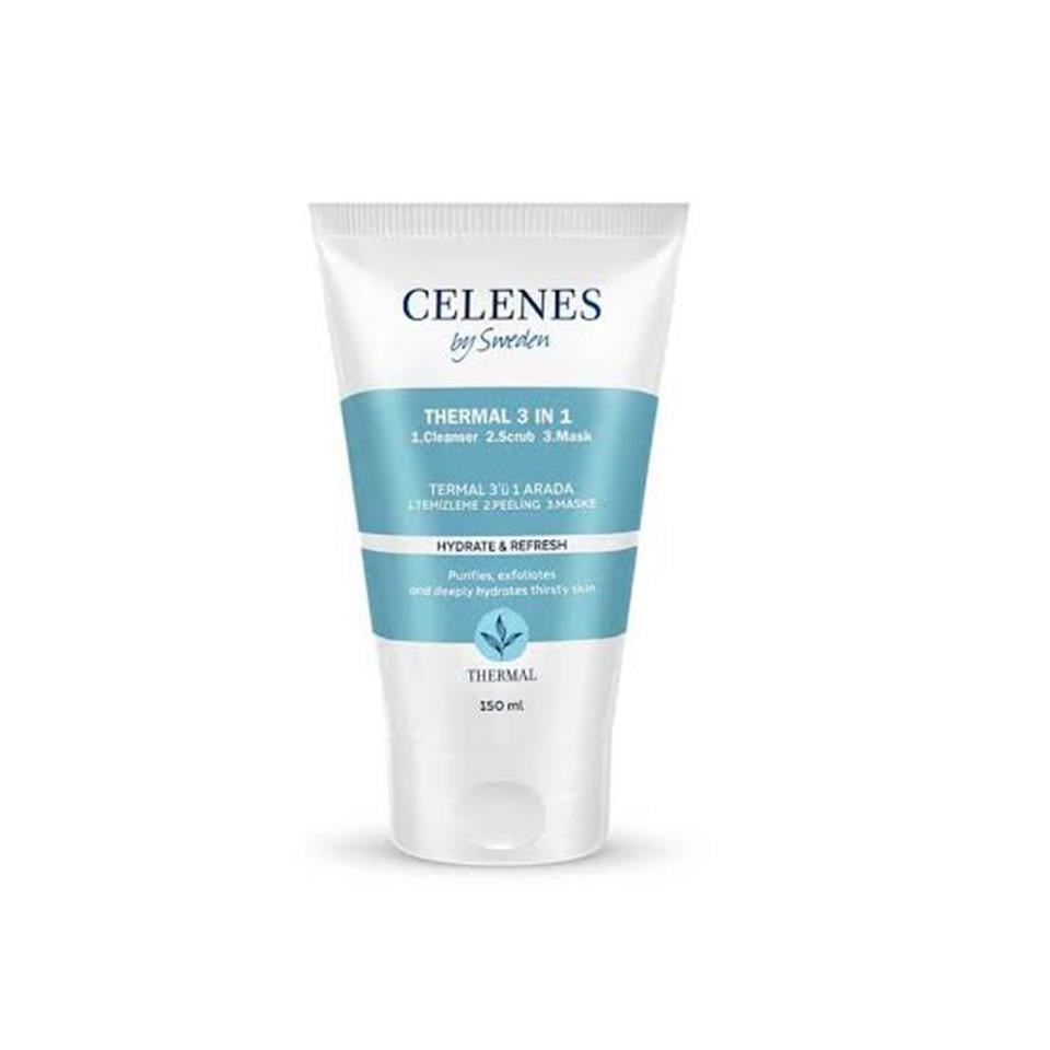 CELENES THERMAL 3'Ü 1 ARADA YIKAMA PEELİNG MASKE 150 ML