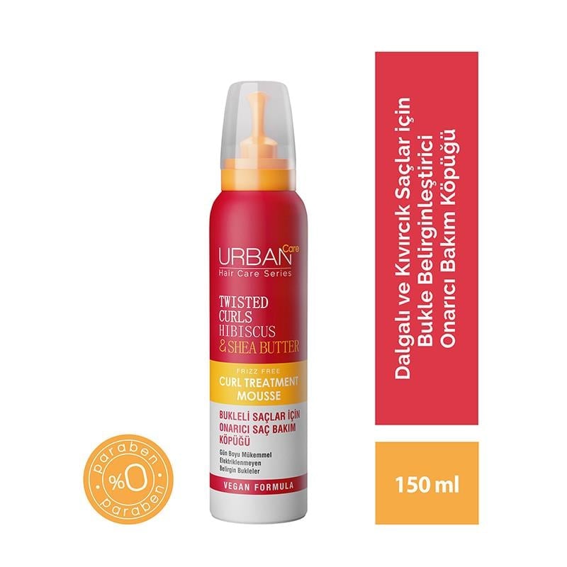 DefaultURBAN CARE TWİSTED CURLS HİBİSCUS & SHEA BUTTER BUKLELİ SAÇLAR İÇİN ONARICI SAÇ BAKIM KÖPÜĞÜ 150 ML