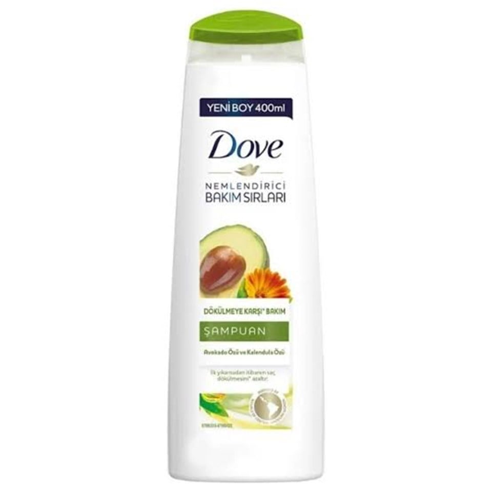 DOVE DÖKÜLMEYE KARŞI SAÇ BAKIM ŞAMPUANI AVOKADO ÖZÜ VE KALENDULA ÖZÜ 400ML