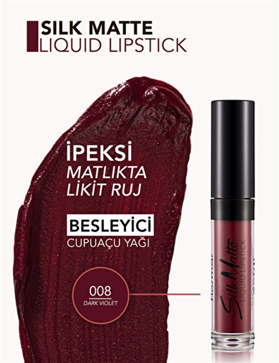 FLORMAR SİLK MATTE LİQUİD LİPSTİCK LİKİT RUJ 008
