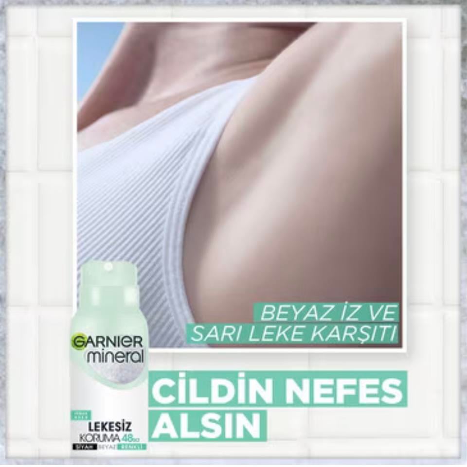 GARNİER MİNERAL LEKESİZ KORUMA DEO 150ML