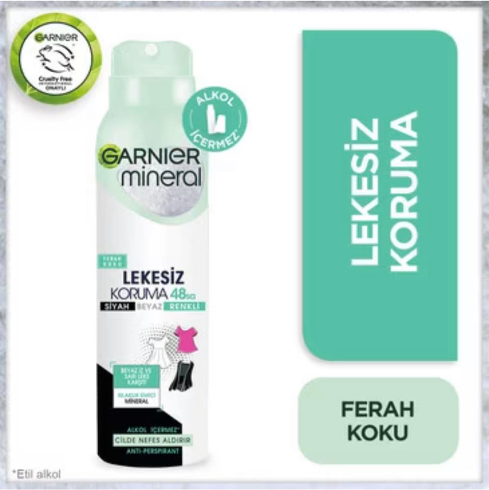 GARNİER MİNERAL LEKESİZ KORUMA DEO 150ML