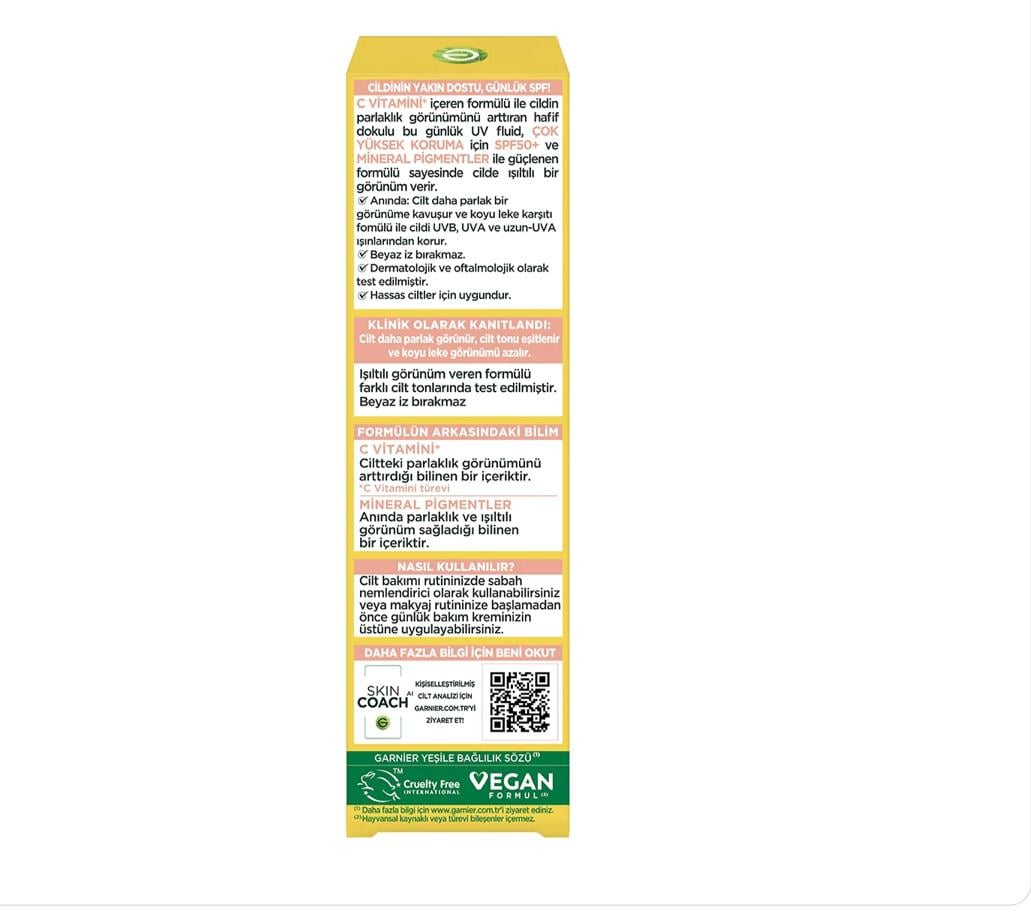 GARNİERGARNİER C VİTAMİNİ GLOW DAİLY UV FLUİD IŞILTILI DOKU 40 ML
