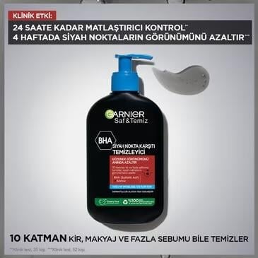 GARNİERGARNİER SAF & TEMİZ SİYAH NOKTA KARŞITI KÖMÜRLÜ TEMİZLEME JELİ 250 ML