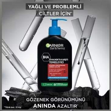 GARNİERGARNİER SAF & TEMİZ SİYAH NOKTA KARŞITI KÖMÜRLÜ TEMİZLEME JELİ 250 ML