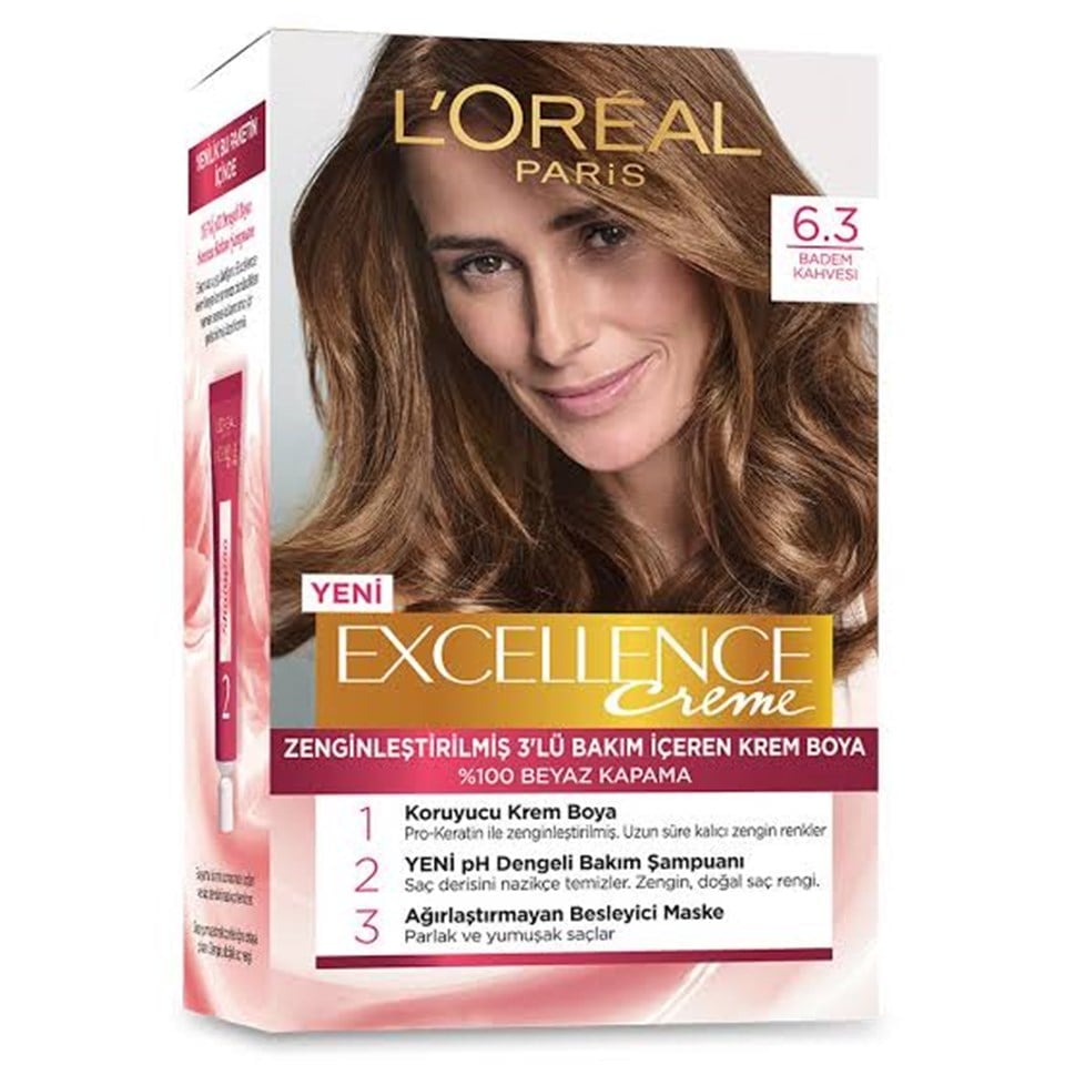 LOreal Paris Excellence Cream  Boya 6,3 Badem Kahve