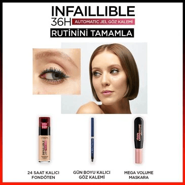 LOREAL PARİS MAKE-UPLOREAL PARİS İNFAİLLABLE AUTOMATİC JEL GÖZ KALEMİ-MAVİ