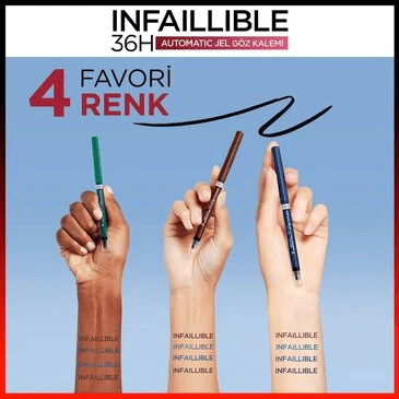 LOREAL PARİS MAKE-UPLOREAL PARİS İNFAİLLABLE AUTOMATİC JEL GÖZ KALEMİ-MAVİ