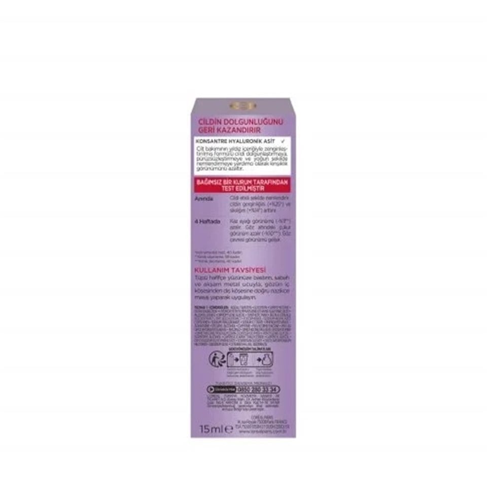L'OREAL PARİS REVİTALİFT FİLLER GÖZ KREMİ 15ML