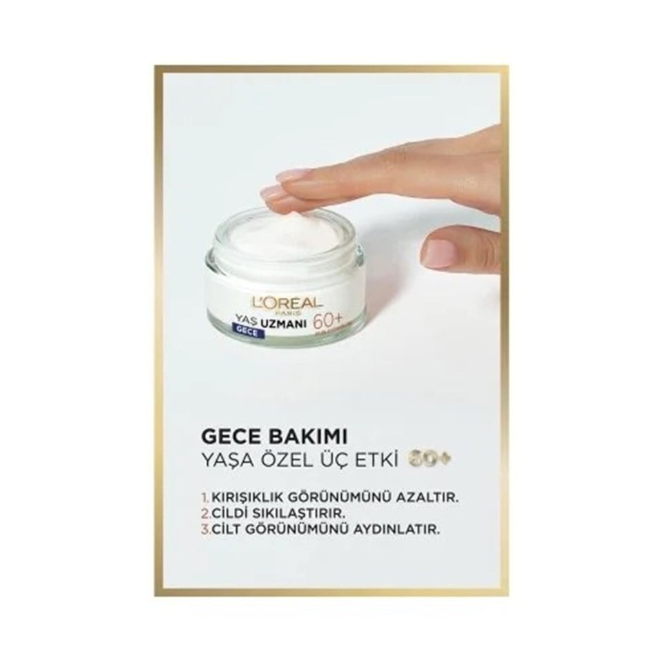 LOREAL PARİS YAŞ UZMANI 60+ BESLEYİCİ KIRIŞIK KARŞITI KREM