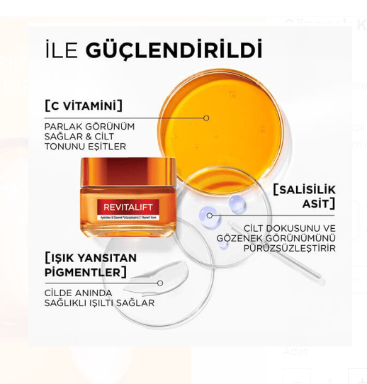 LOREAL PARİSLOREAL PARİS SKİN REVİTALİFT CLİNİCAL C VİTAMİN CREAM 50 ML