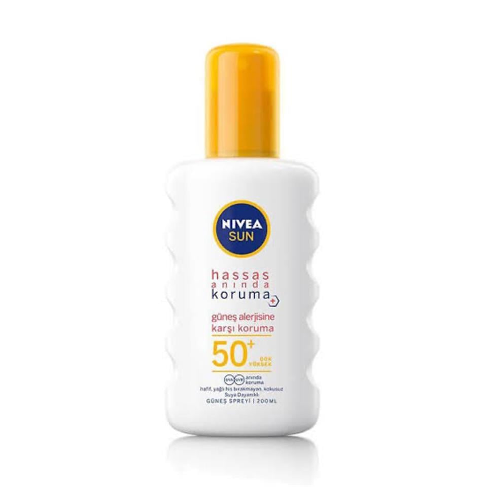 NİVEA SUN HASSAS ANINDA KORUMA GÜNEŞ ALERJİSİNE KARŞI GÜNEŞ SPREYİ 50+ GKF 200 ML