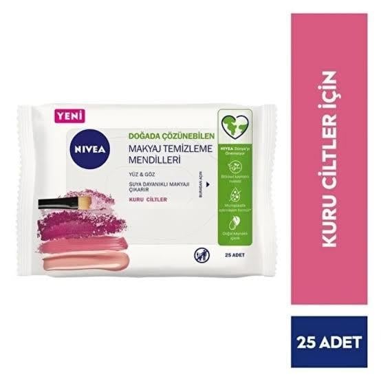 NİVEANİVEA MAKYAJ TEMİZLEME MENDİLLERİ KURU CİLTLER 25 ADET